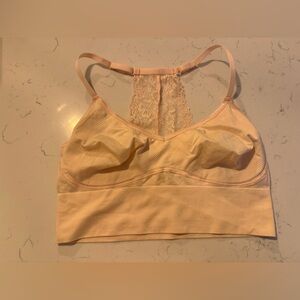 Yummie Lace-Back Peach Bralette. Size M/L